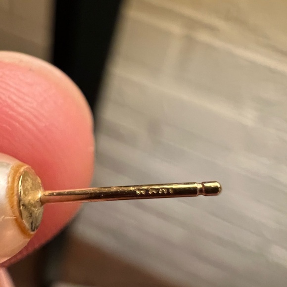 (3) Pearl 14k Gold Strand Vintage Stud Earring Set - Picture 3 of 9